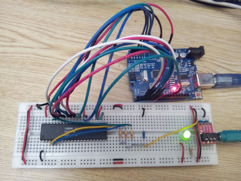 YM2149 - Arduino circuit picture